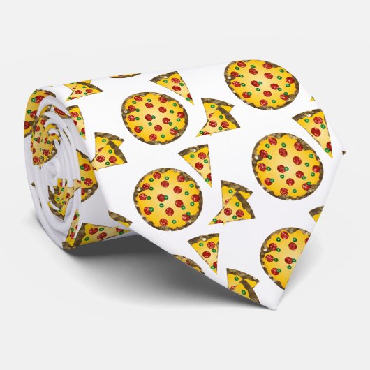 Cravate pizza à paillettes (Roulé)