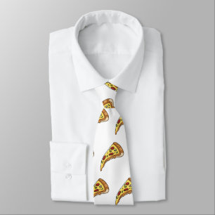 Cravate Pizza cartoon illustration 