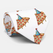 Cravate pizza & casquette d'anniversaire (Roulé)