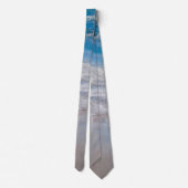 Cravate Plage Bleu Tropical Formel Mariage Ocean Waves (Dos)