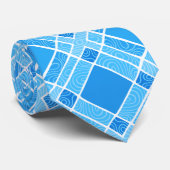 Cravate Plaid À damiers diamant - bleu ciel (Roulé)