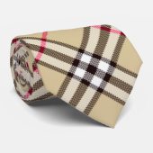 Cravate Plaid à la crème (Roulé)