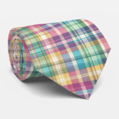 Cravate Plaid au printemps/Pâques/tartan (Roulé)