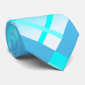 Cravate plaid, bleu (Roulé)