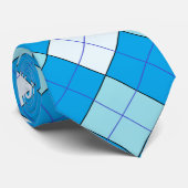 Cravate Plaid bleu (Roulé)