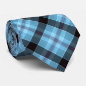 Cravate Plaid bleu (Roulé)