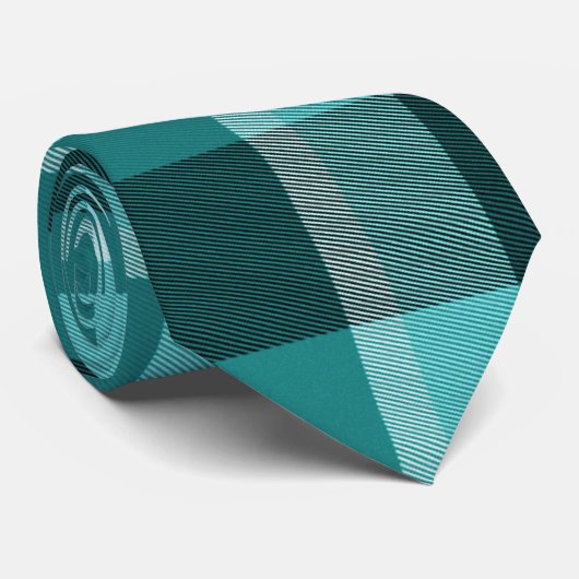 Cravate Plaid bleu (Roulé)