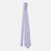Cravate Plaid bleu-clair, rose et blanc (Dos)