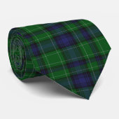 Cravate Plaid bleu et vert Abercrombie (Roulé)