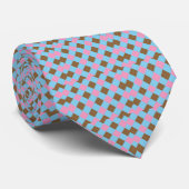 Cravate Plaid bleu, marron et rose (Roulé)