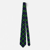 Cravate plaid bleu vert de tartan du sud (Devant)