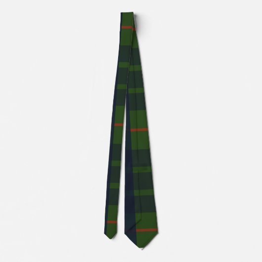 Cravate Plaid bleu vert et rouge Tartan (Dos)