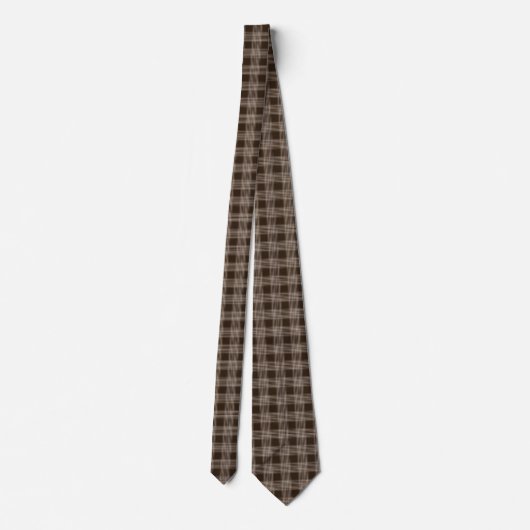 Cravate Plaid Brown classique (Dos)