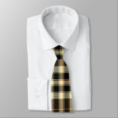 Cravate Plaid Brown en crème et noir (Attaché)