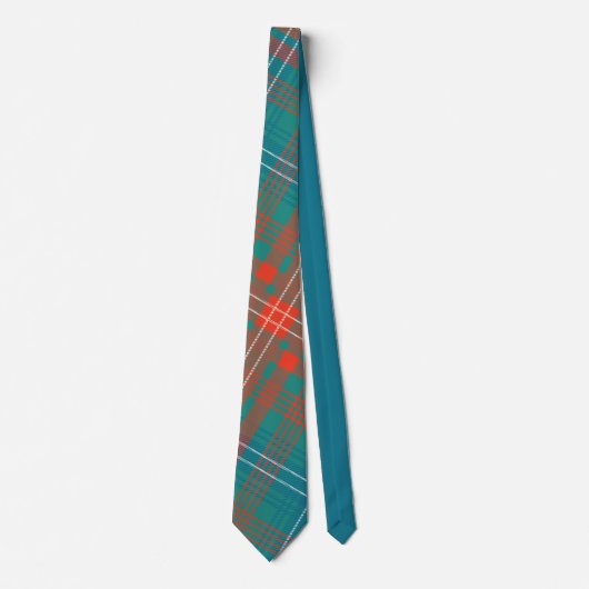 Cravate Plaid clan Wilson Orange Check Tartan (Devant)