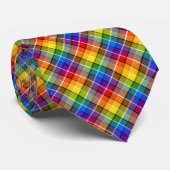 Cravate Plaid d'arc-en-ciel (Roulé)