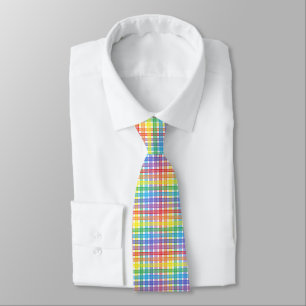 Cravate Plaid d'arc-en-ciel