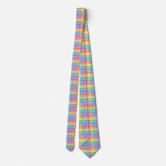 Cravate Plaid d'arc-en-ciel (Dos)