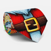 Cravate Plaid de Noël laid (Roulé)