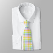 Cravate Plaid en pastel d'arc-en-ciel (Attaché)