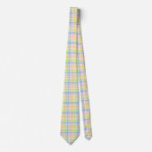 Cravate Plaid en pastel d'arc-en-ciel (Devant)