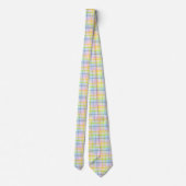 Cravate Plaid en pastel d'arc-en-ciel (Dos)