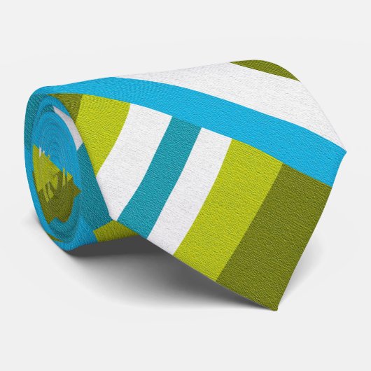 Cravate Plaid en vert Turquoise, Olive & Lime (Roulé)