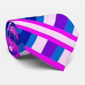 Cravate Plaid en violet, bleu et rose (Roulé)