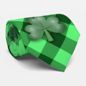Cravate Plaid et shamrocks (Roulé)