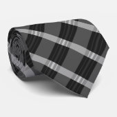 Cravate Plaid gris foncé (Roulé)