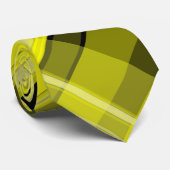 Cravate Plaid jaune et noir (Roulé)