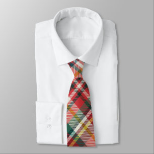 Cravate Plaid Moderne Groomsmen Correspondant Rouge Rustiq
