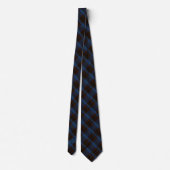 Cravate Plaid Monogramme bleu, violet et or (Dos)