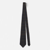 Cravate Plaid Navy et Or Luxueux (Devant)