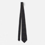 Cravate Plaid Navy et Or Luxueux (Dos)