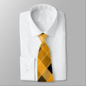 Cravate Plaid orange et noir (Attaché)