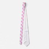 Cravate Plaid rose ; Motif Checkered (Dos)