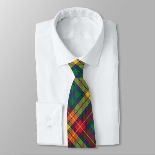 Cravate Plaid Rustique classique Buchanan Rouge Vert Tarta (Attaché)