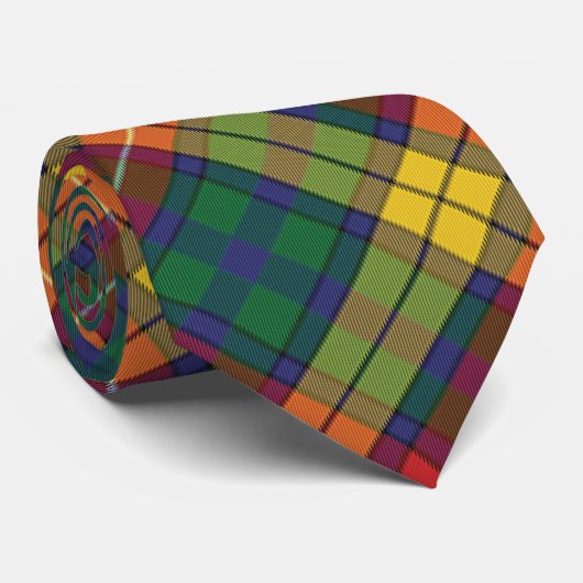 Cravate Plaid Rustique classique Buchanan Rouge Vert Tarta (Roulé)