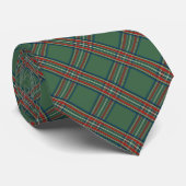 Cravate Plaid Tartan Vert (Roulé)