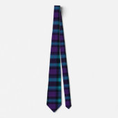 Cravate Plaid turquoise et violet (Devant)