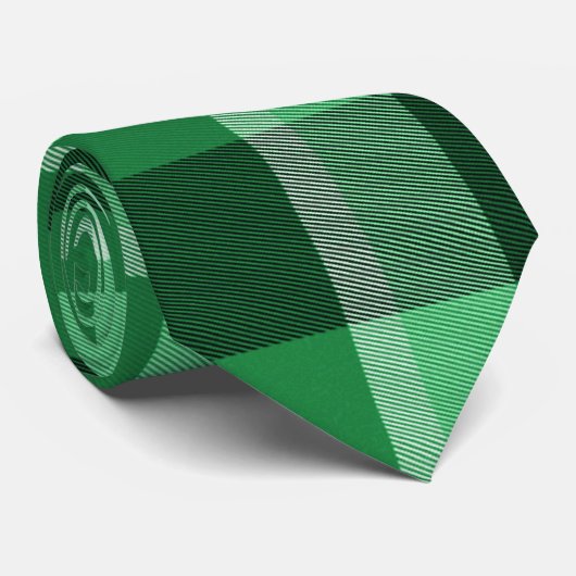 Cravate Plaid vert (Roulé)