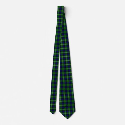 Cravate Plaid vert bleu Lamont tartan (Dos)