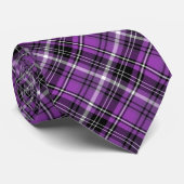 Cravate Plaid violet (Roulé)