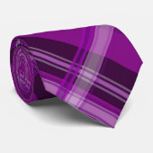 Cravate Plaid violet (Roulé)