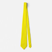 Cravate Plaine solide simple jaune (Devant)