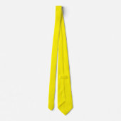 Cravate Plaine solide simple jaune (Dos)