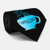 Cravate Plaisir bleu de cappuccino (Roulé)