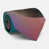 Cravate planète constellation d'Astral vert univers jour d (Roulé)