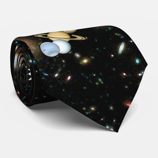 Cravate Planète Pluton WTF!? Drôle de science geek astrono (Roulé)